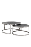 Round Silver Nesting Coffee Table | Richmond Interiors Blackbone | Oroatrade.com
