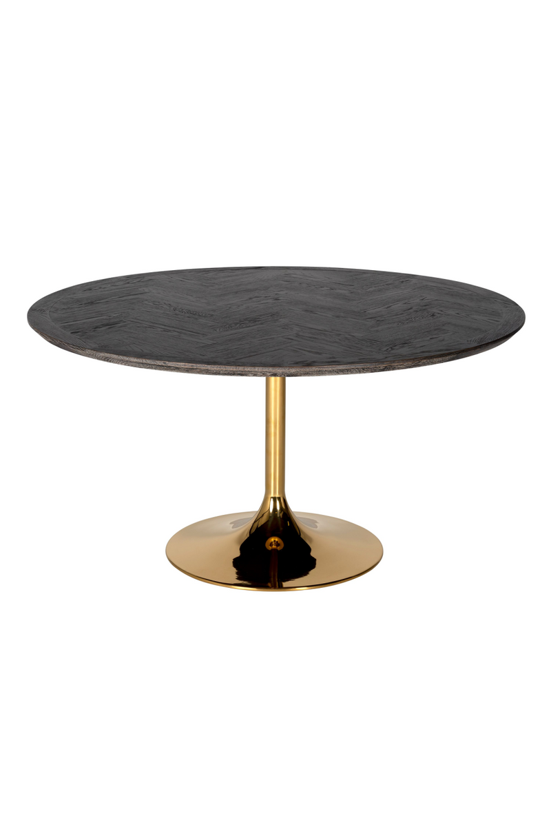 Round Oak Pedestal Dining Table | OROA Blackbone | OROA