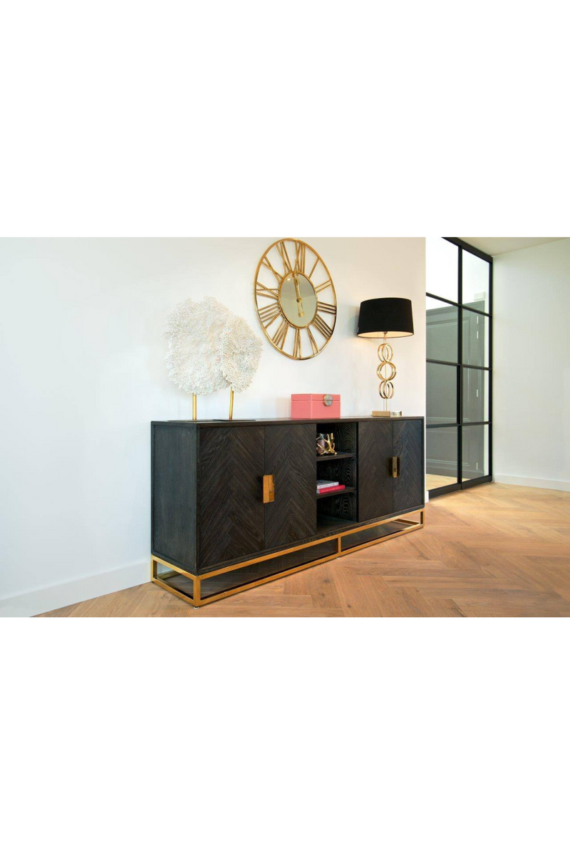 Herringbone Oak Modern Sideboard | OROA Blackbone | Oroatrade.com