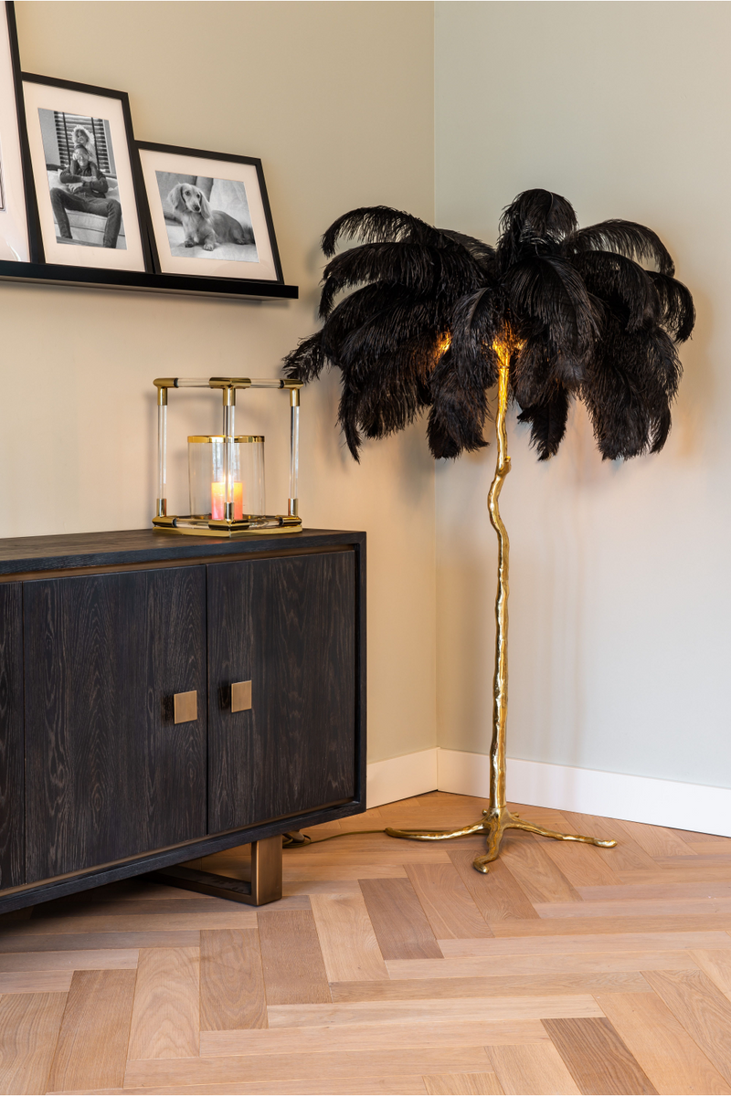 Black Oak Gold Accent Sideboard | OROA Hunter | OROATRADE.com