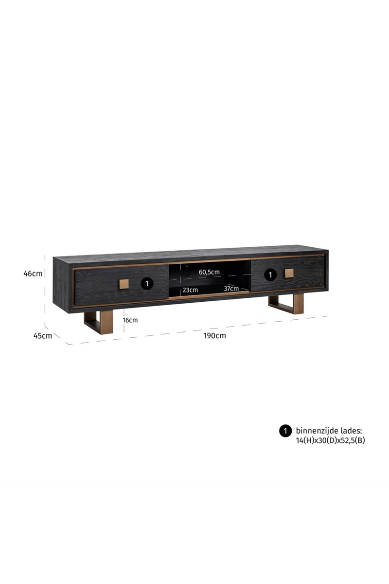 Contemporary Oak TV Cabinet | OROA Hunter | Oroatrade.com