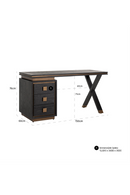 Wooden Desk With 3 Drawers | Richmond Interiors Hunter | Oroatrade.com