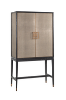 Wood Framed Leather Bar Cabinet | Richmond Interiors Bloomingville | Oroatrade.com