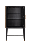 Wood Framed Leather Bar Cabinet | Richmond Interiors Bloomingville | Oroatrade.com