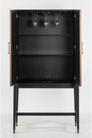 Wood Framed Leather Bar Cabinet | Richmond Interiors Bloomingville | Oroatrade.com