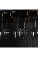 Wood Framed Leather Bar Cabinet | Richmond Interiors Bloomingville | Oroatrade.com