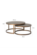 Round Nested Coffee Tables (2) | Richmond Interiors Bloomingville | Oroatrade.com