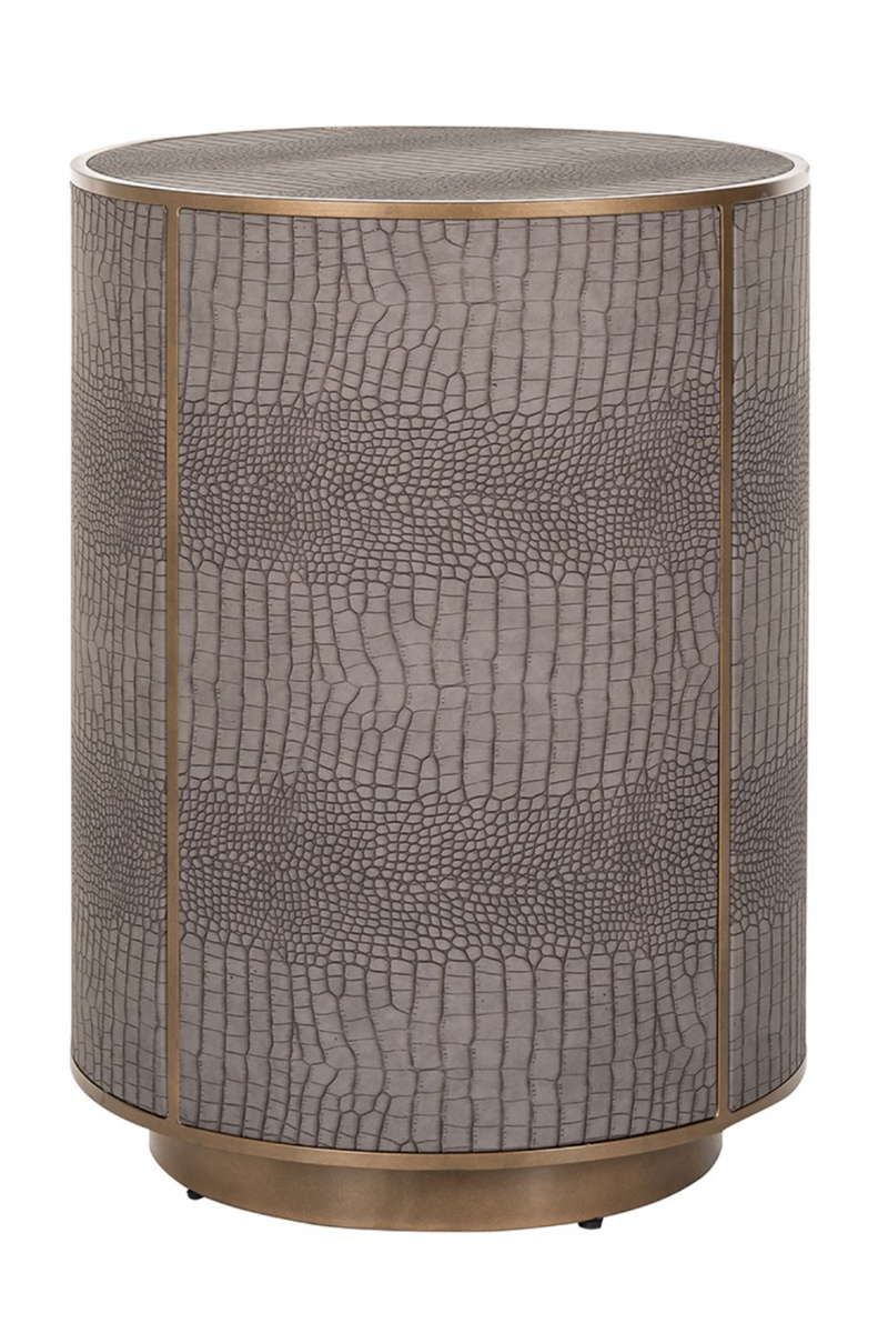 Cylindrical Leather End table | OROA Classio | Oroatrade.com