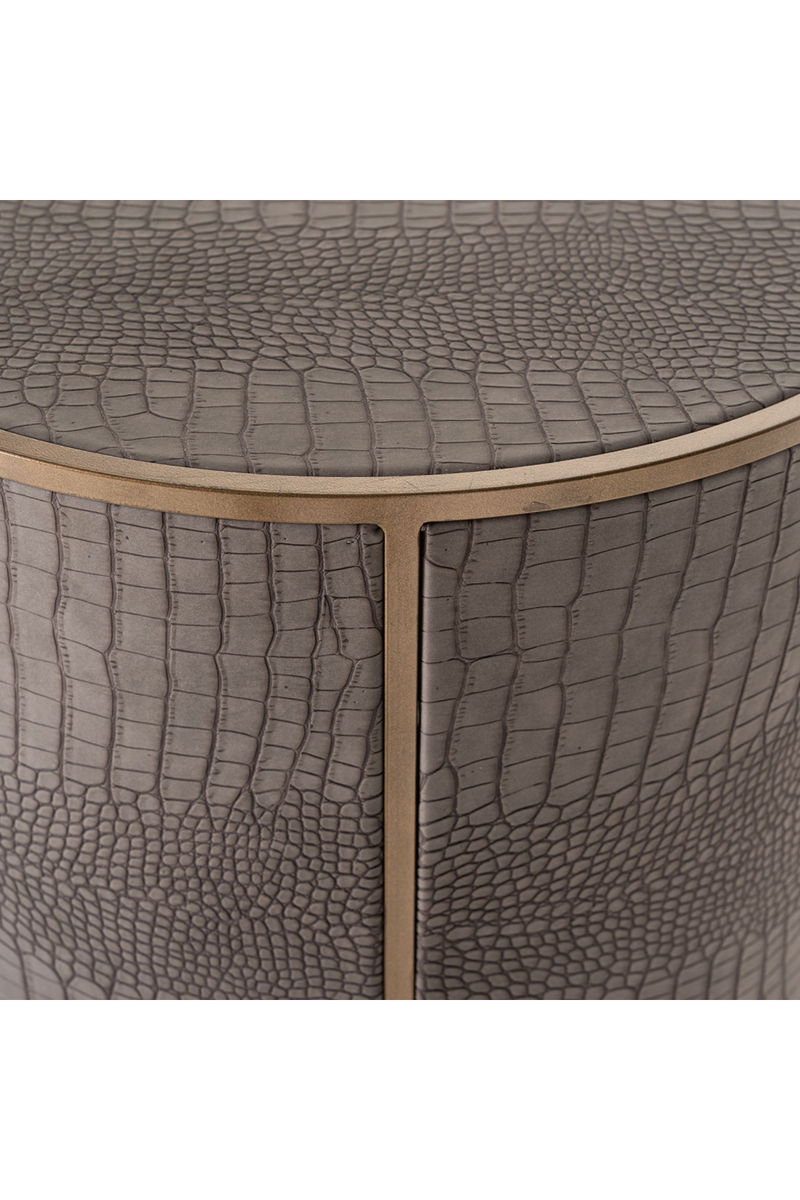 Cylindrical Leather End table | OROA Classio | Oroatrade.com