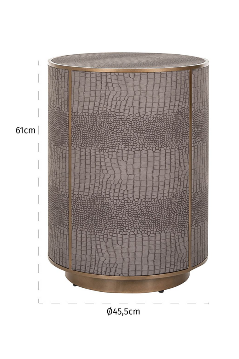 Cylindrical Leather End table | OROA Classio | Oroatrade.com