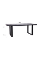 Black Oak U-Leg Dining Table M | Richmond Interiors Blax | Oroatrade.com