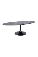 Oval Black Oak Pedestal Dining Table | Richmond Interiors Blax | Oroatrade.com