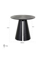 Black Oak Pedestal End Table | Richmond Interiors Blax | Oroatrade.com