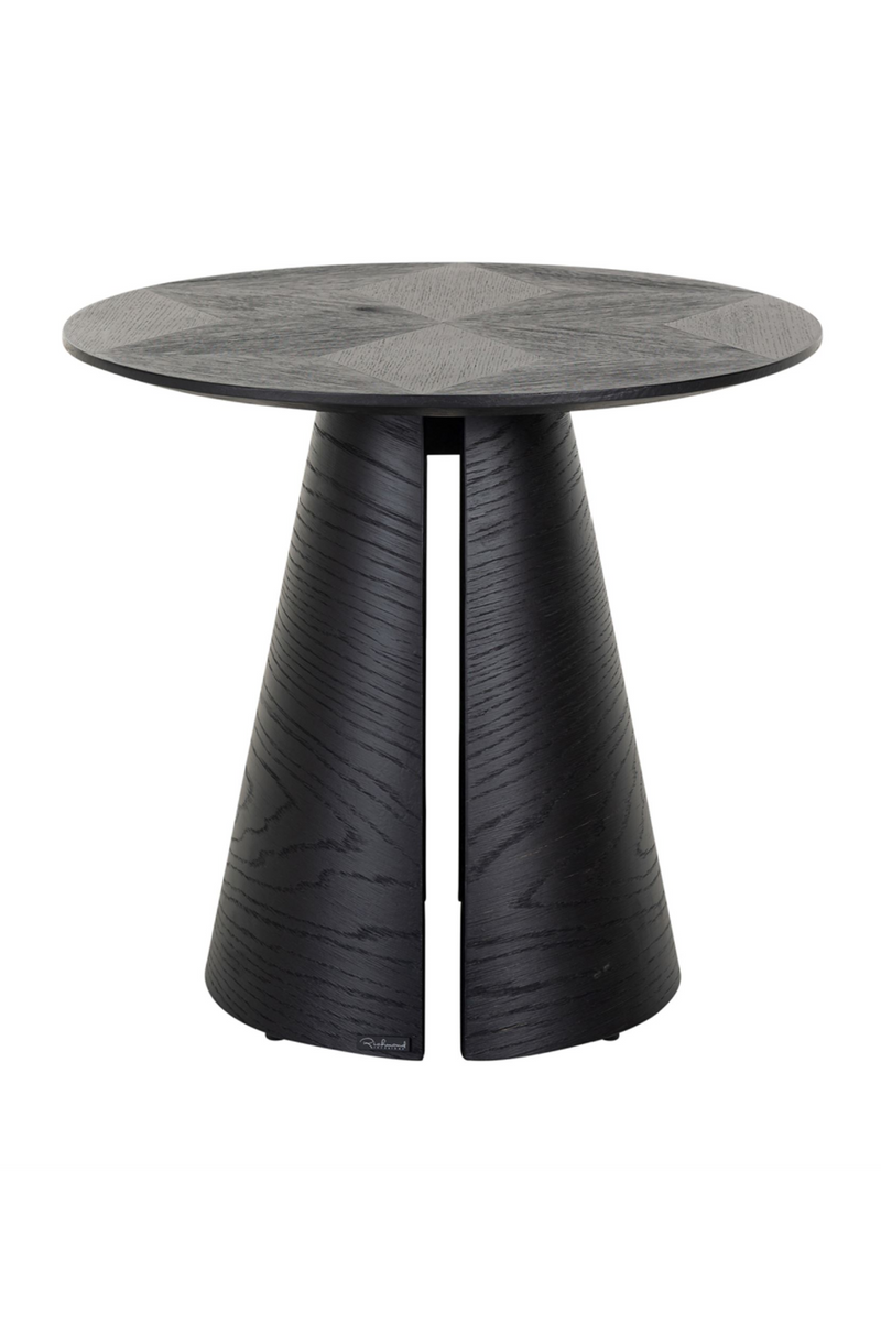 Black Oak Pedestal End Table | OROA Blax | Oroatrade.com