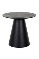 Black Oak Pedestal End Table | Richmond Interiors Blax | Oroatrade.com