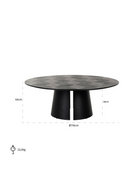 Black Oak Pedestal Coffee Table | Richmond Interiors Blax | Oroatrade.com