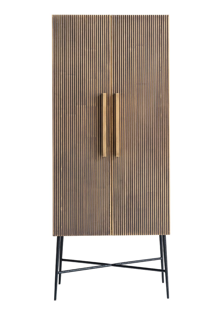 Brass 2-Door Modern Cabinet | OROA Ironville | Oroatrade.com