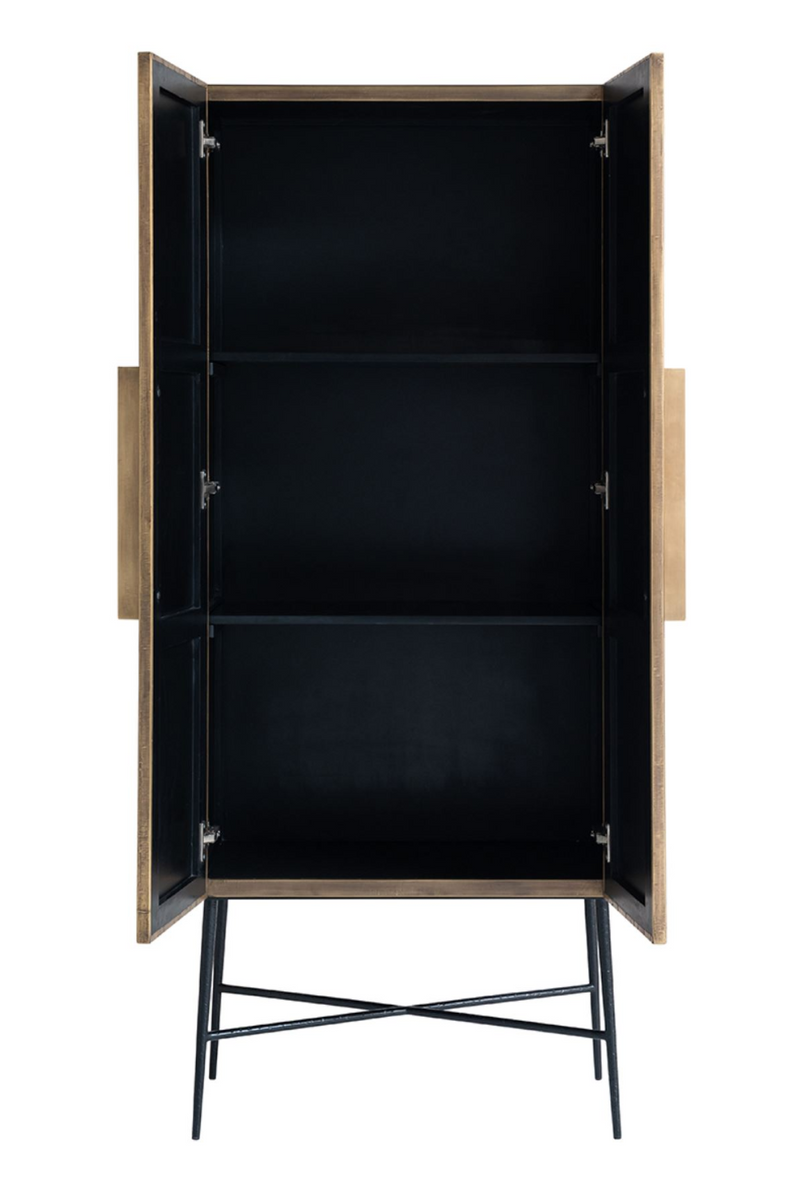 Brass 2-Door Modern Cabinet | OROA Ironville | Oroatrade.com