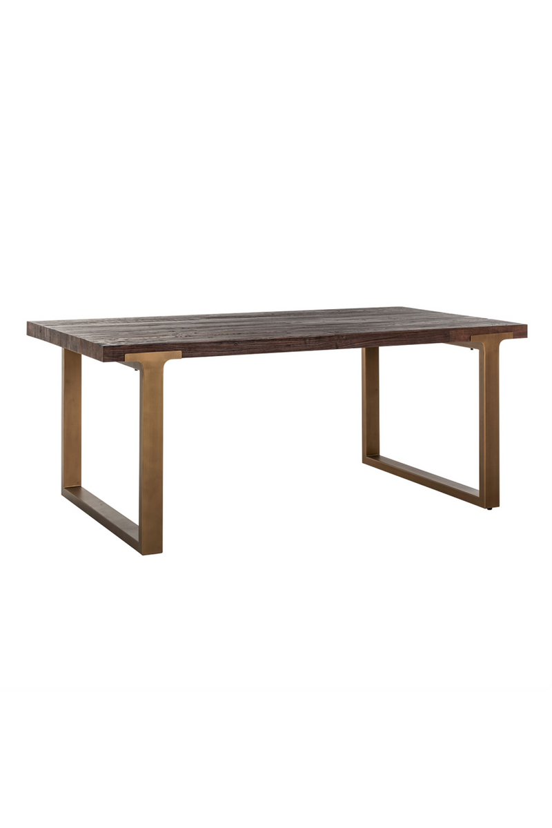 Recycled Elm Gold Base Dining Table | OROA Cromford Mill | OROATRADE.com