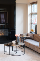 Round Gold Aluminum Nesting Coffee Table | Richmond Interiors Asher | Oroatrade.com