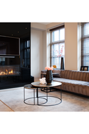 Round Gold Aluminum Nesting Coffee Table | Richmond Interiors Asher | Oroatrade.com