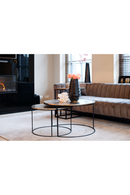 Round Gold Aluminum Nesting Coffee Table | Richmond Interiors Asher | Oroatrade.com