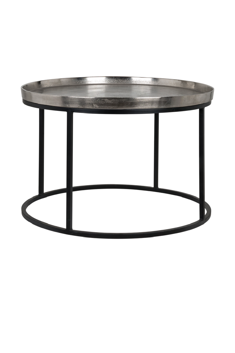 Round Silver Tray Coffee Table | OROA Lyam | OROATRADE.com