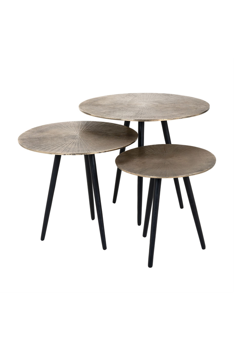 Round Aluminum Coffee Table Set (3) | OROA Vittorio | Oroatrade.com