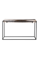 Champagne Gold Aluminum Console Table | Richmond Interiors Calloway | Oroatrade.com