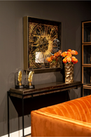 Champagne Gold Aluminum Console Table | Richmond Interiors Calloway | Oroatrade.com