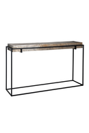 Champagne Gold Aluminum Console Table | Richmond Interiors Calloway | Oroatrade.com