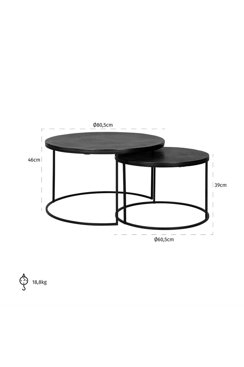 Round Nested Coffee Tables (2) | OROA Bolder | Oroatrade.com