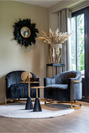 Golden Aluminum Pedestal Side Table S | Richmond Interiors Cobra | Oroatrade.com