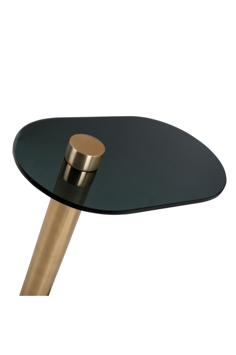 Oval Black Glass Side Table | OROA Chase | OROATRADE.com