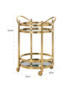 Round Gold Trolley | Richmond Interiors Hendricks | Oroatrade.com