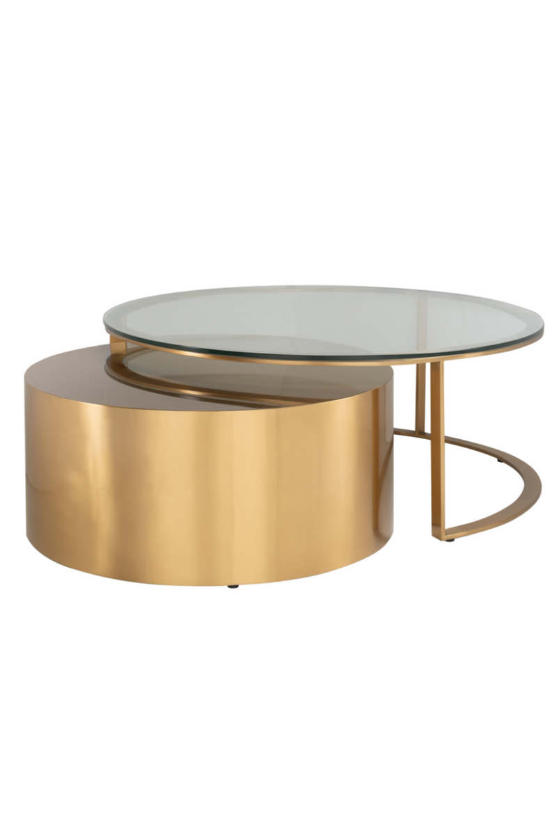 Round Golden Nesting Coffee Tables | OROA Orlan | Oroatrade.com