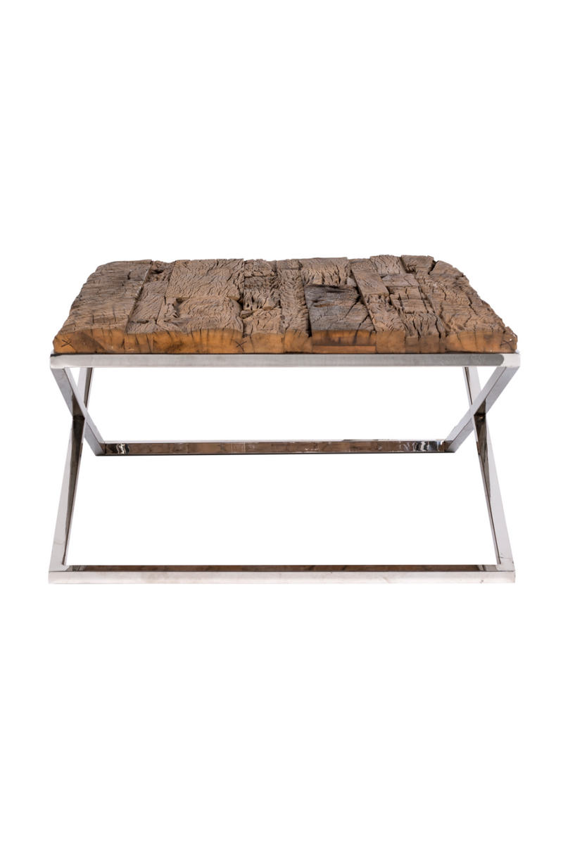 Recycled Wood Silver Base Coffee Table | OROA Kensington | OROATRADE.com