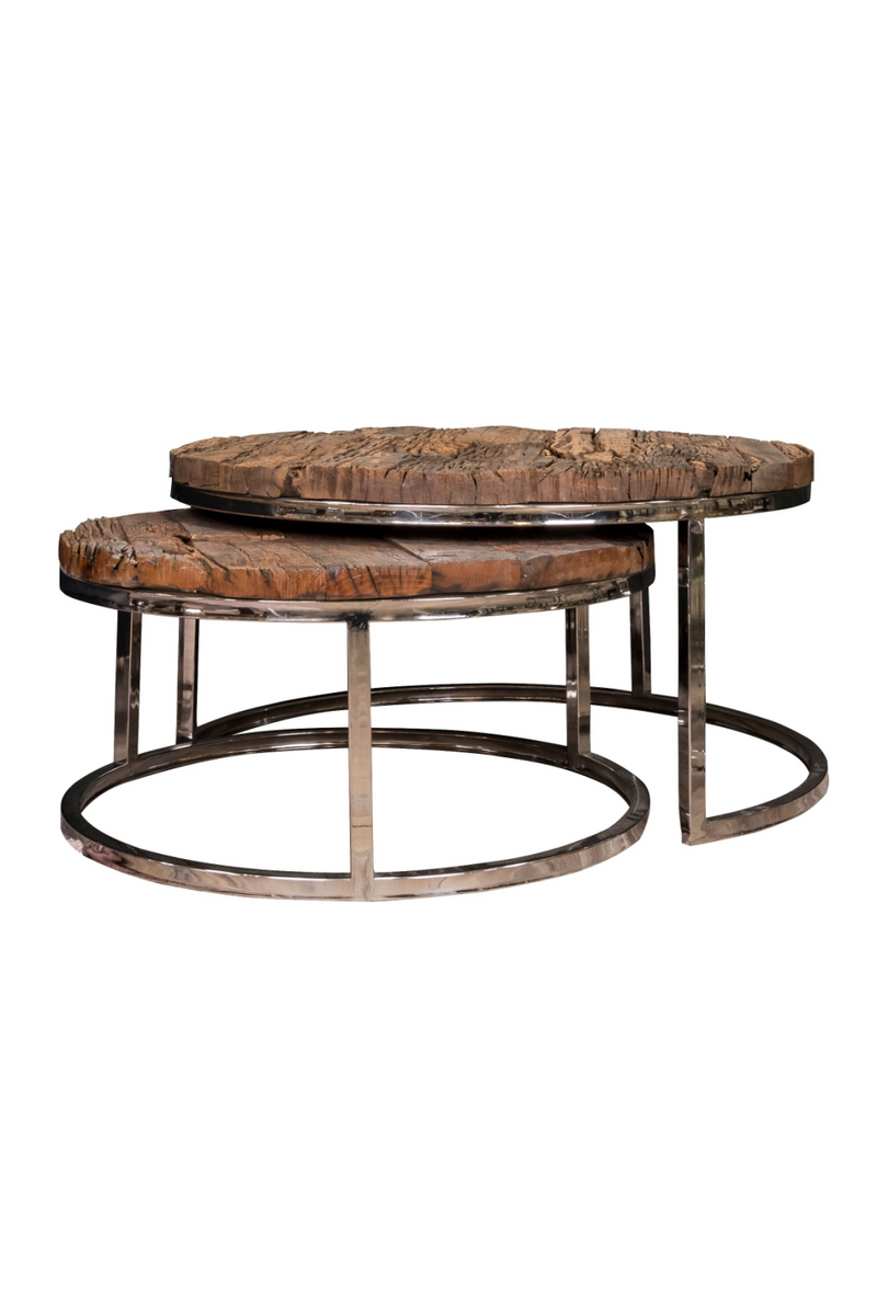 Rustic Wooden Nested Coffee Tables (2) | OROA Kensington | Oroatrade.com