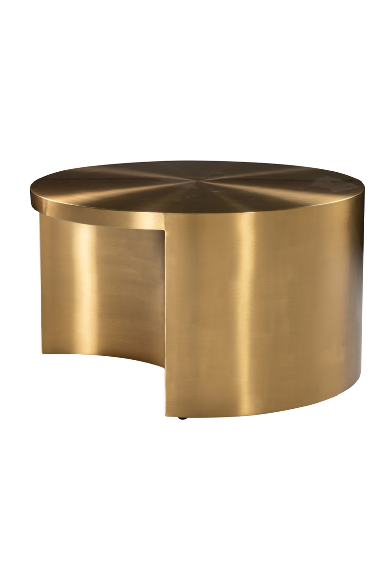 Round Brushed Gold Nesting Coffee Table | OROATRADE.com