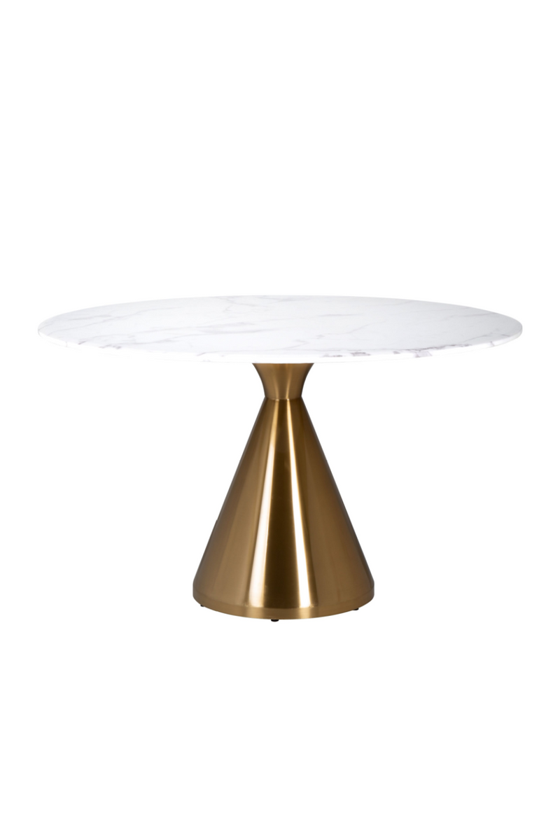 White Marble Gold Base Dining Table | OROA Tenille | OROA