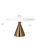 White Marble Gold Base Dining Table | Richmond Interiors Tenille | Richmond Interiors