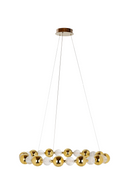 Connected Gold Spheres Hanging Lamp | Richmond Interiors Chanda | Oroatrade.com