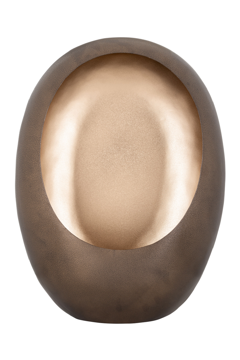 Bronze Gold Oval Candlestick L | OROA Xemm | Oroatrade.com