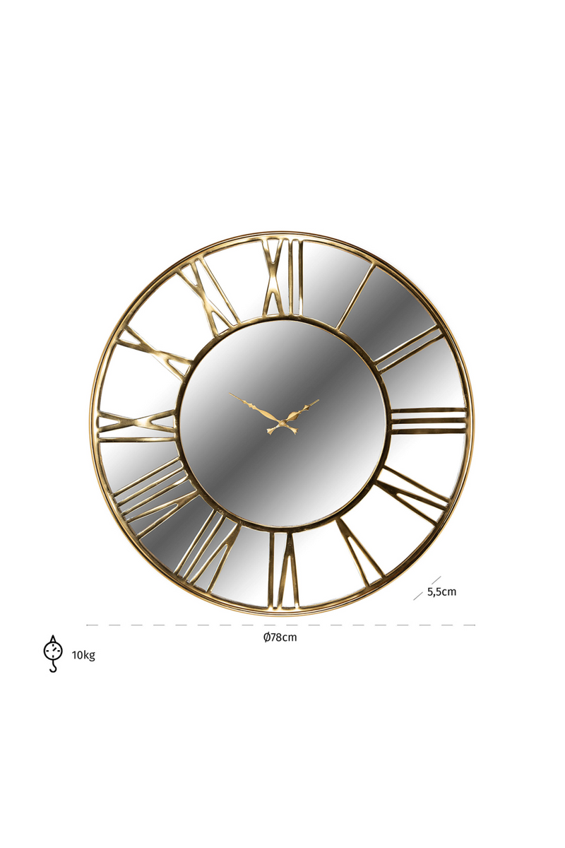 Gold Aluminum Clock | OROA Greyson | OROATRADE.com