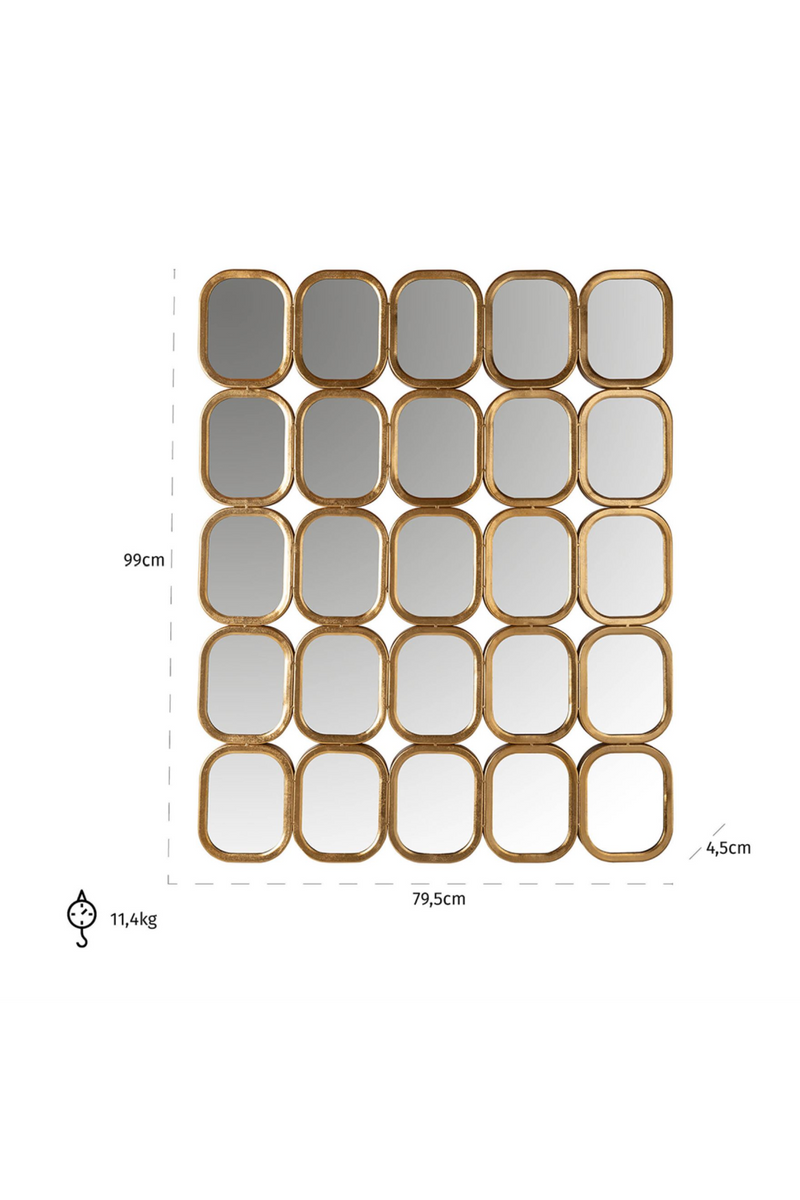 Decorative Connected Gilded Mirrors | OROA Marila | Oroatrade.com