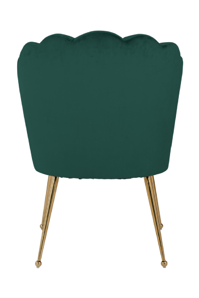 Scalloped Green Velvet Chair | OROA Pippa | OROATRADE.com