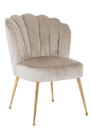 Scalloped Khaki Velvet Chair | Richmond Interiors Pippa | Oroatrade.com