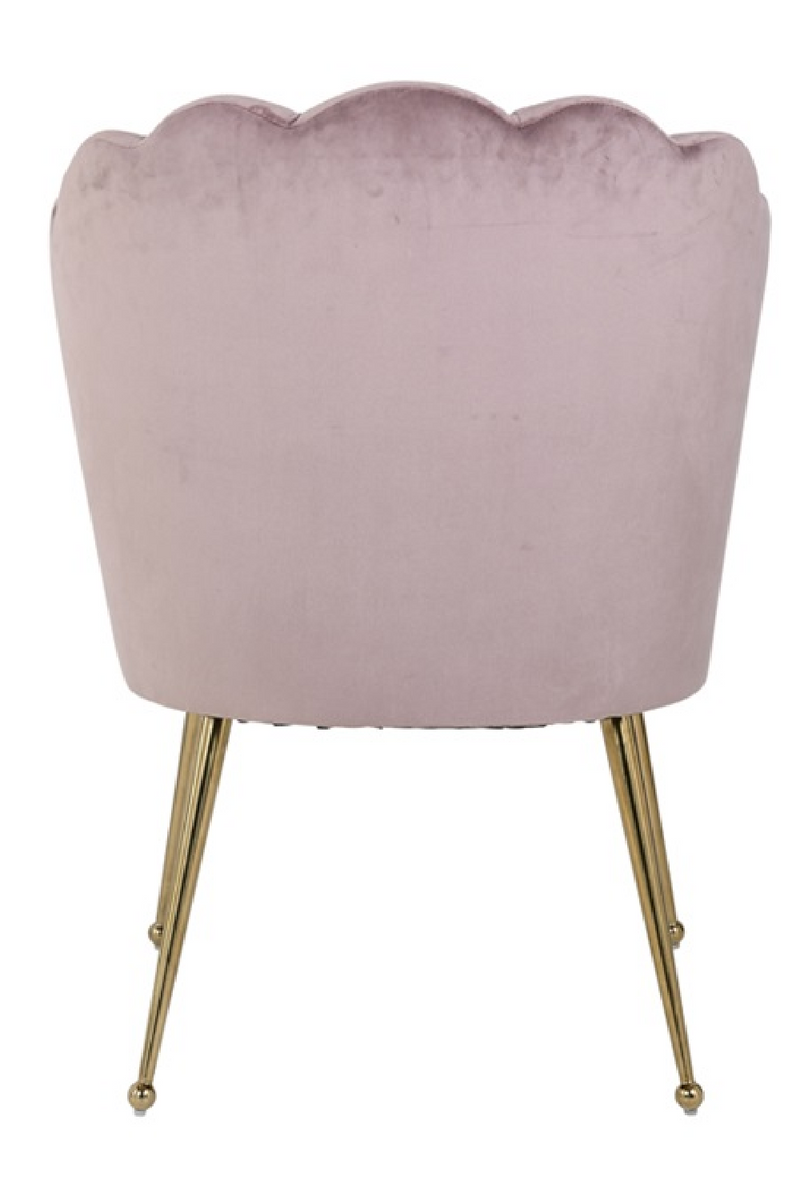 Scalloped Pink Velvet Chair | OROA Pippa | OROATRADE.com