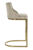 Khaki Velvet Bar Stool | Richmond Interiors Bolton | Oroatrade.com
