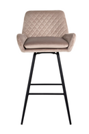 Khaki Velvet Rotatable Bar Stool | Richmond Interiors Linsey | Richmond Interiors